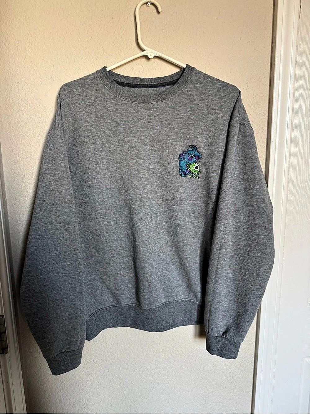 Custom Made Monsters Inc Embroidered Crewneck